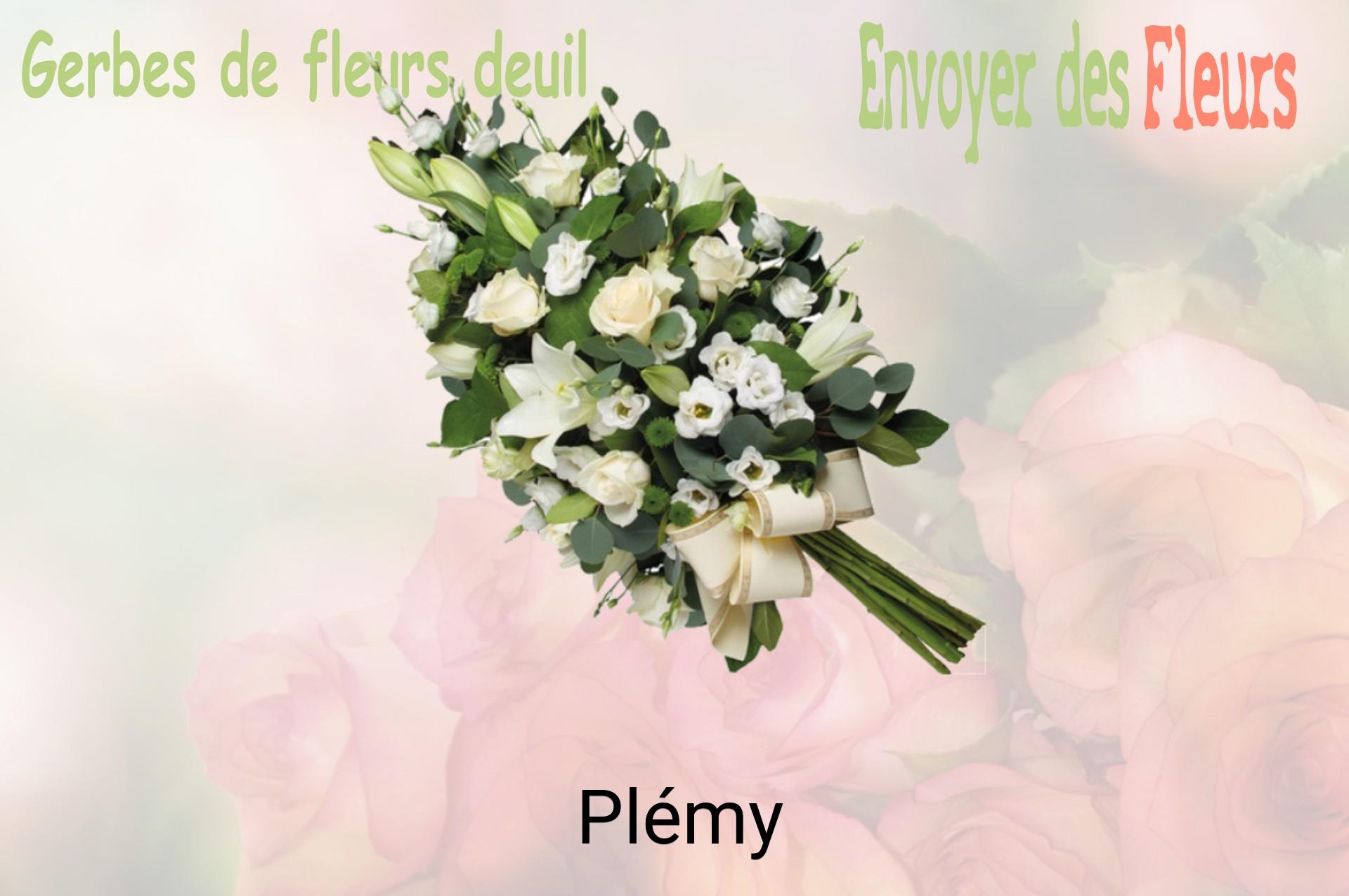 Gerbe de fleurs de deuil livrée à Plémy